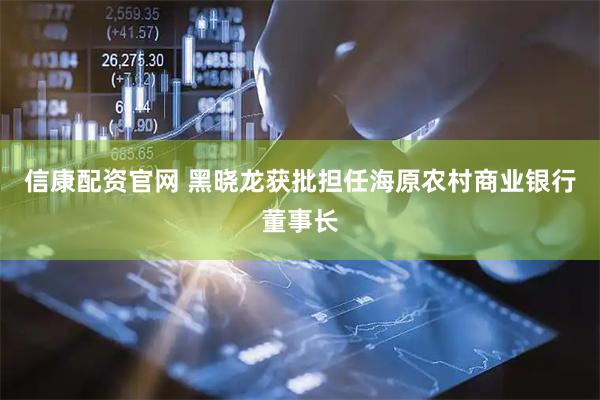 信康配资官网 黑晓龙获批担任海原农村商业银行董事长